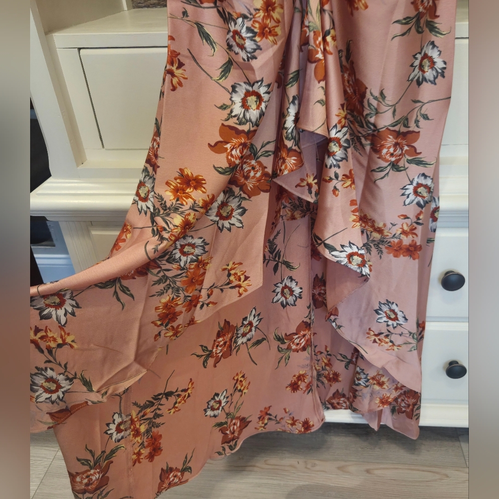 Lulus Floret Studios Mauve Floral Spaghetti Strap High- Low Sundress - Picture 9 of 10